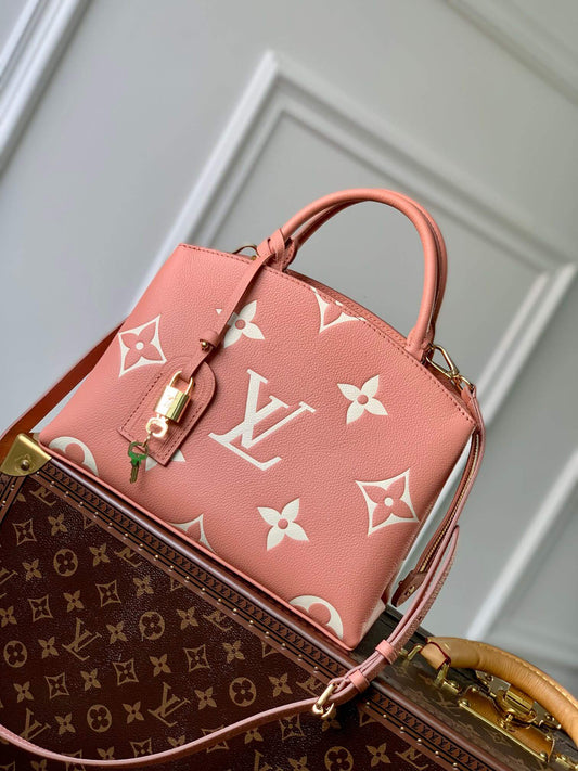 m58916 petit palais monogram 29cm rose pink shoulder bag cross body bags handbag
