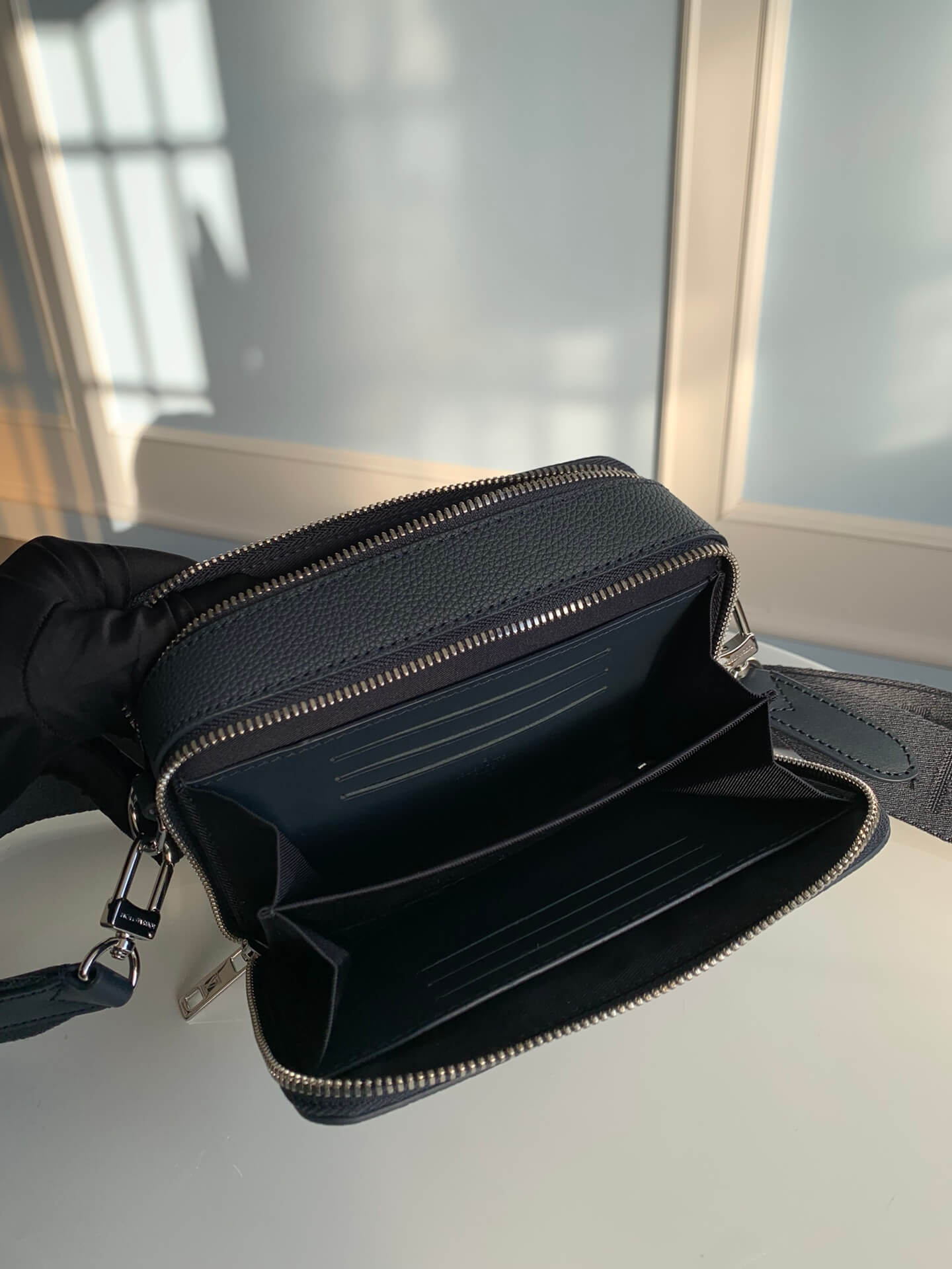 m59161 alpha wearable 18 5cm blue shoulder bag cross body bags mens bag man bag