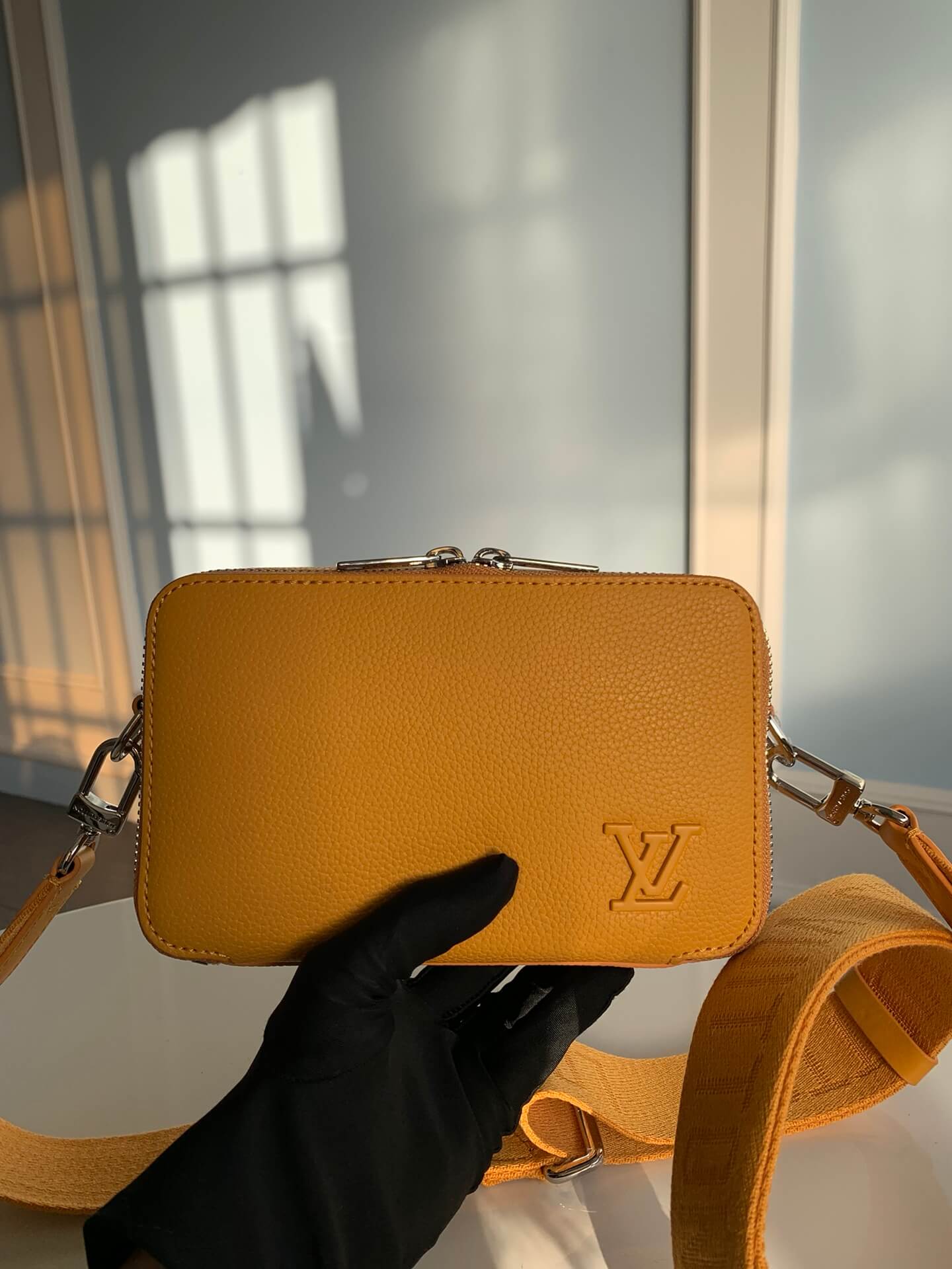 m59161 alpha wearable 18 5cm orange shoulder bag cross body bags mens bag man bag