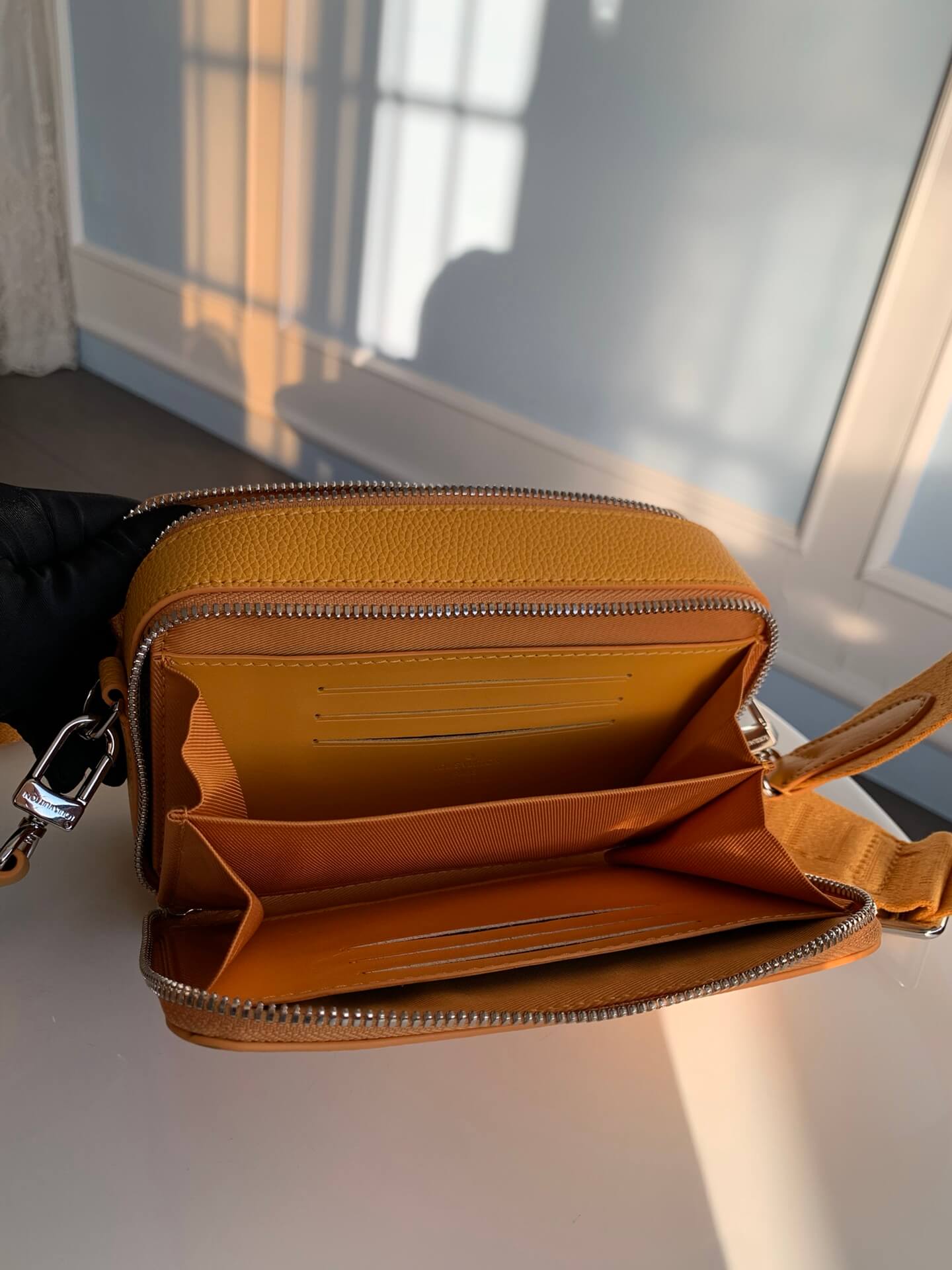 m59161 alpha wearable 18 5cm orange shoulder bag cross body bags mens bag man bag