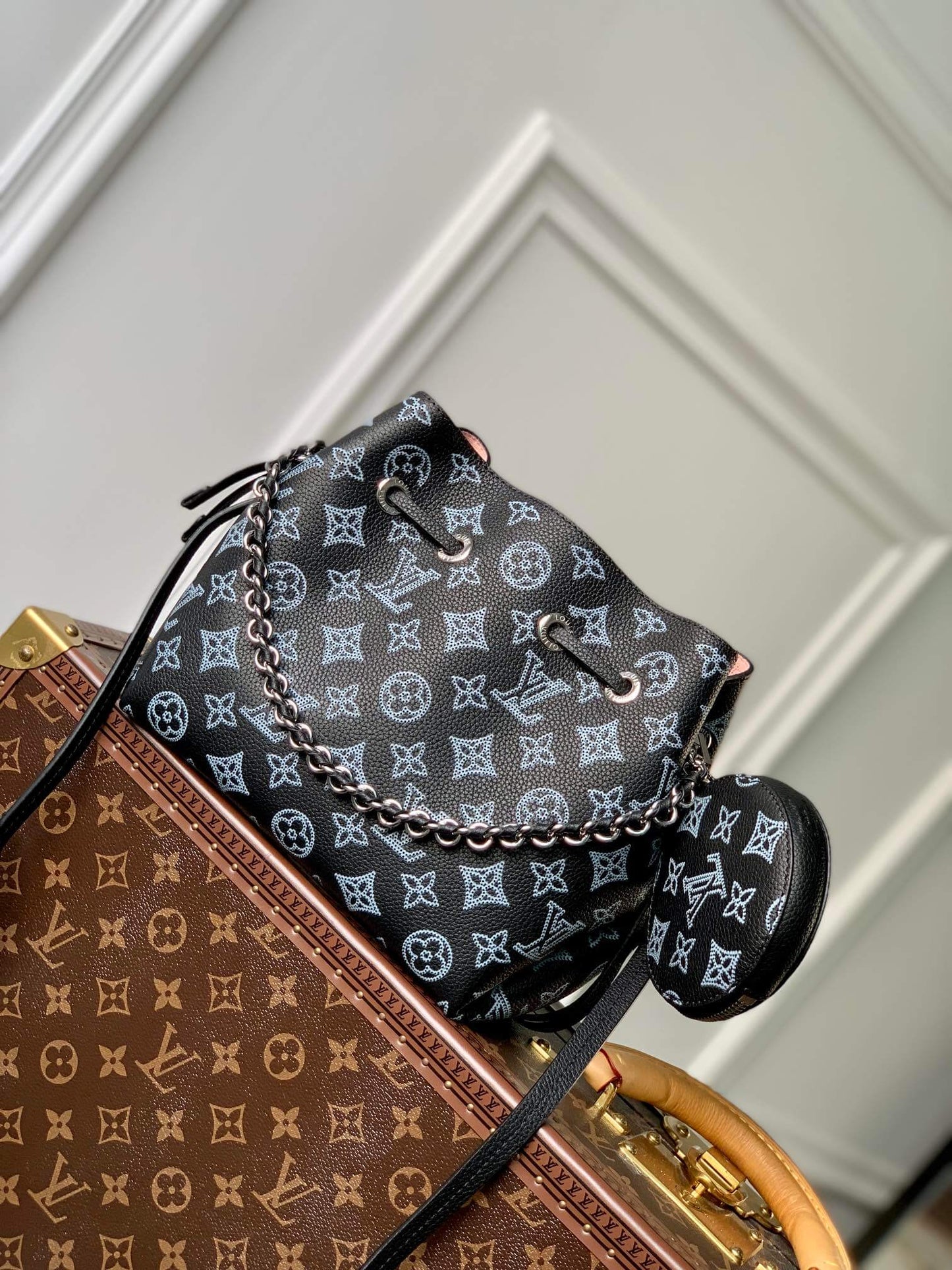 m59200 bella tote monogram 32cm black shoulder bag cross body bags