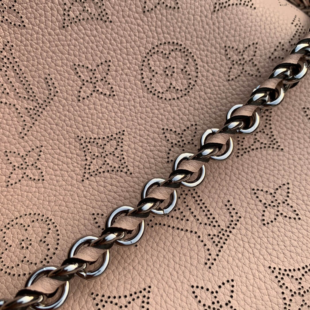 m59200 bella tote monogram 32cm pink soft perforated cowhide shoulder bag cross body bags