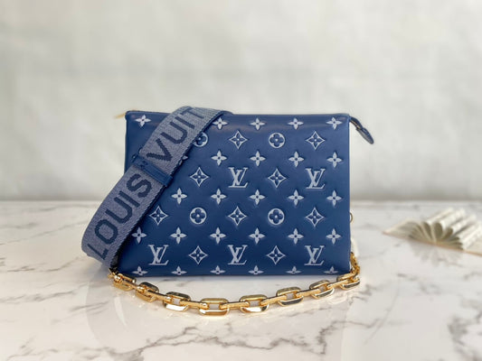 m59392 coussin pm monogram 26cm denim blue