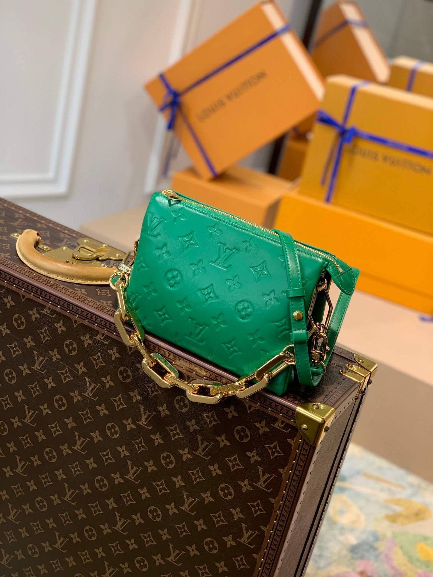 m59396 coussin bb monogram 21cm green