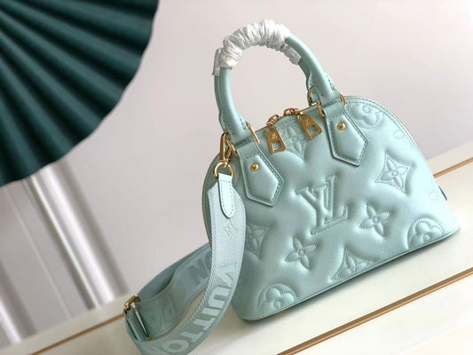 m59822 alma bb calfskin monogram 24 5cm light green