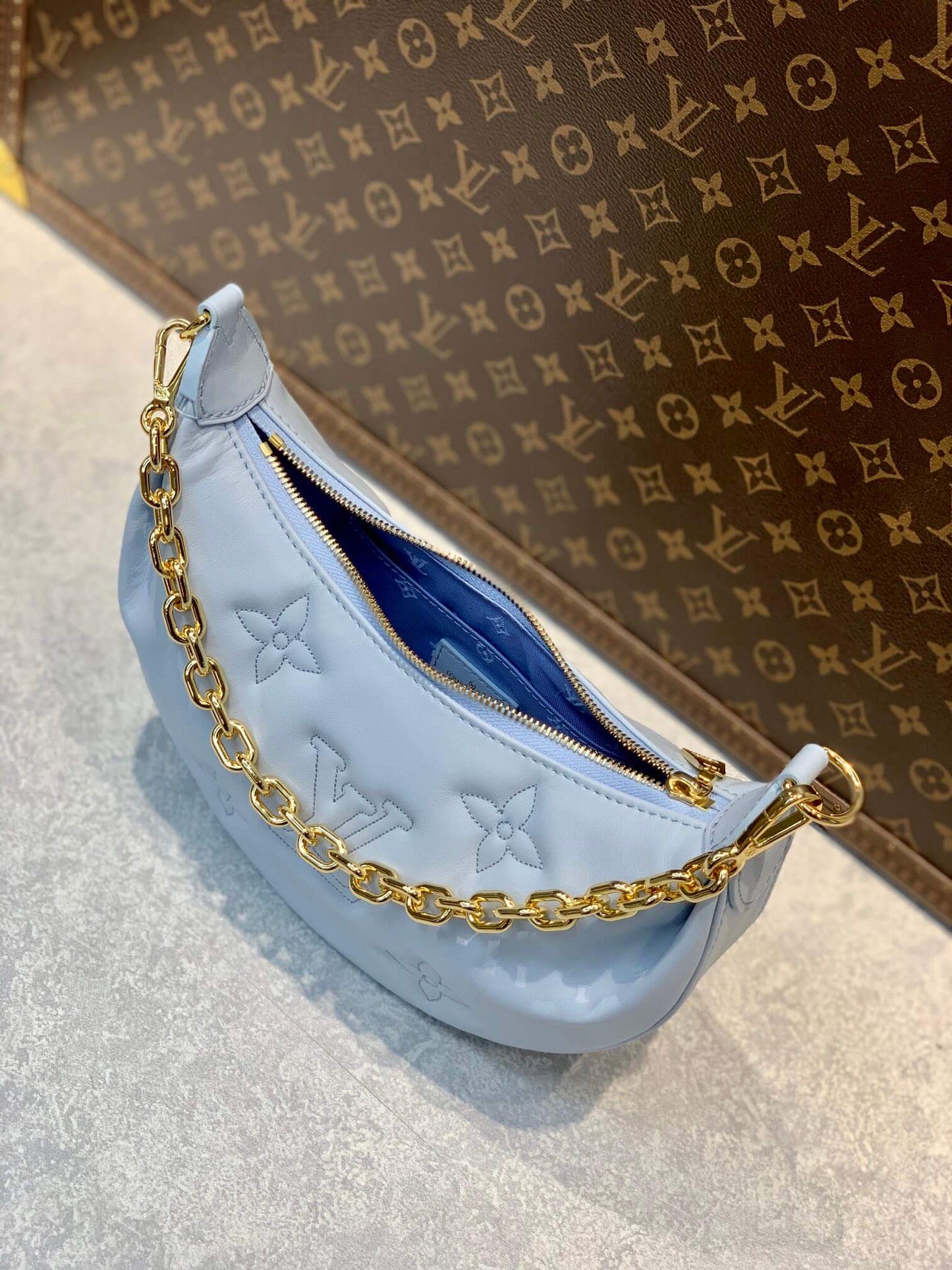 m59825 over the moon monogram haze blue 27 5cm