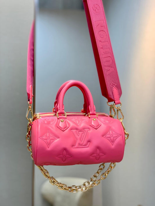 m59826 papillon bb monogram 20cm rose red