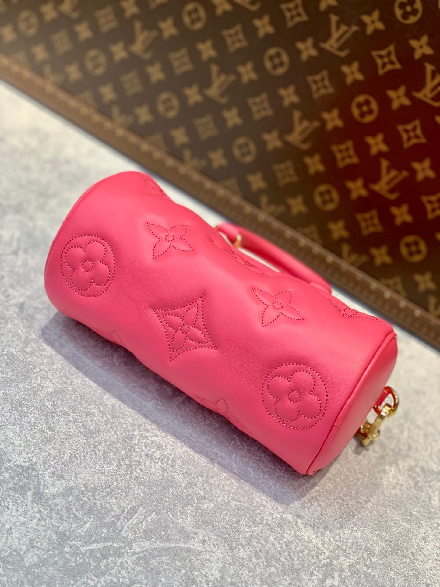 m59826 papillon bb monogram 20cm rose red
