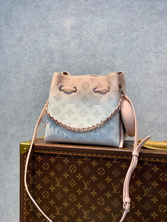 m59939 bella bucket bag monogram 19cm pink white handbag shoulder bag cross body bags beaubourg hobo