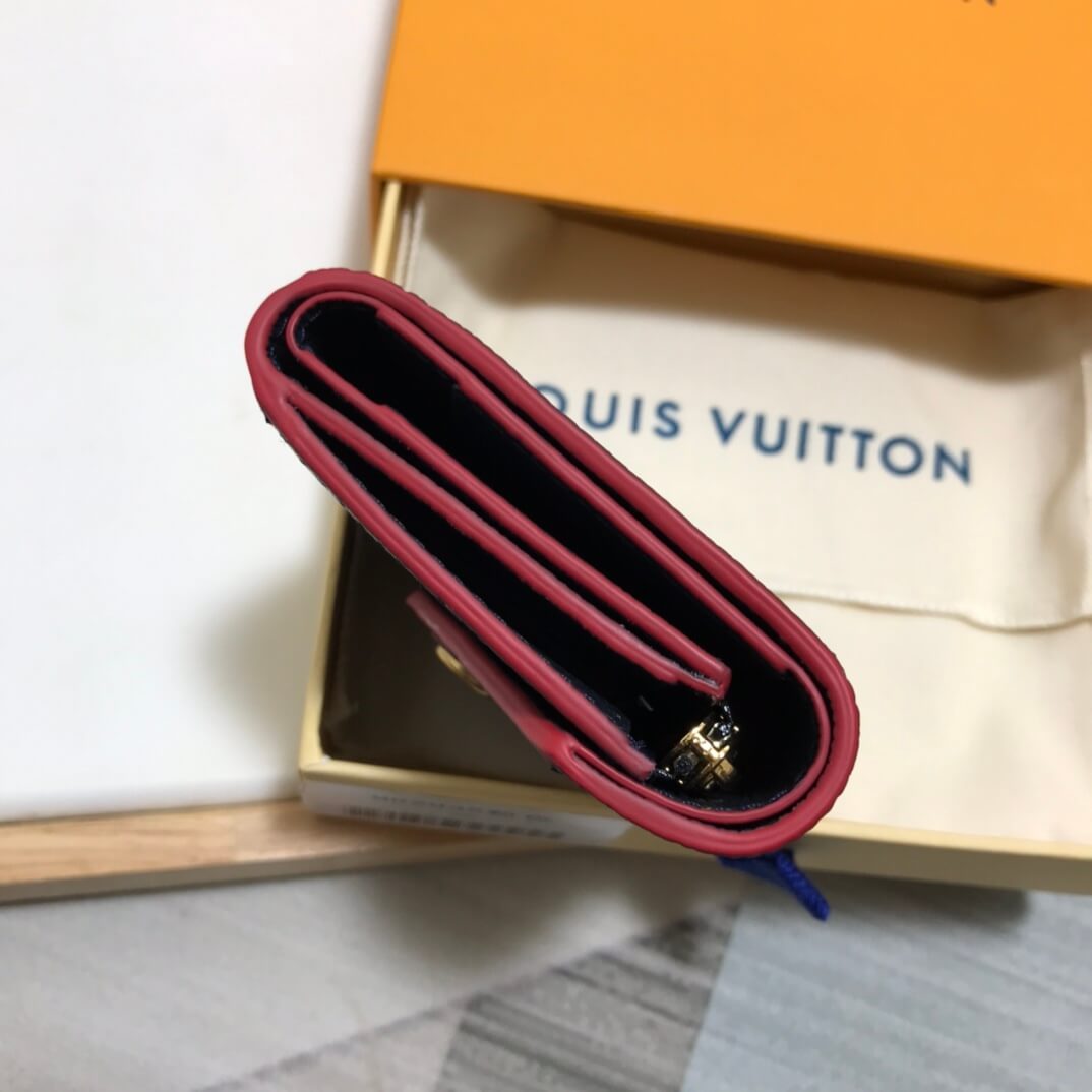 m62935 wallet monogram empreinte 9 5cm blue free shipping