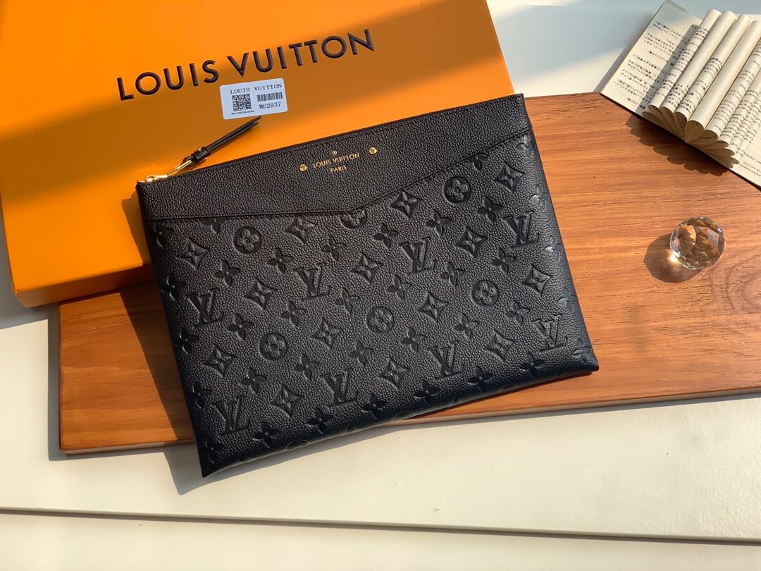 m62937 daily monogram empreinte 29 5cm black envelope handbag clutch bag messenger bag