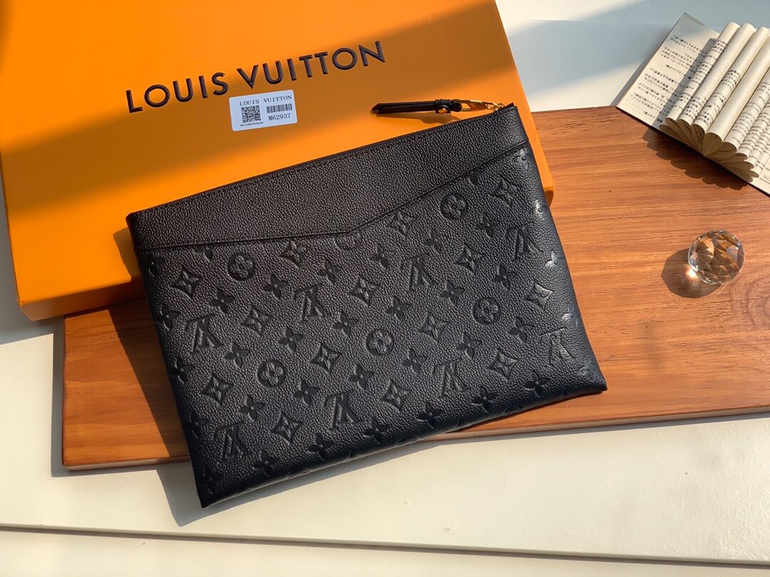 m62937 daily monogram empreinte 29 5cm black envelope handbag clutch bag messenger bag