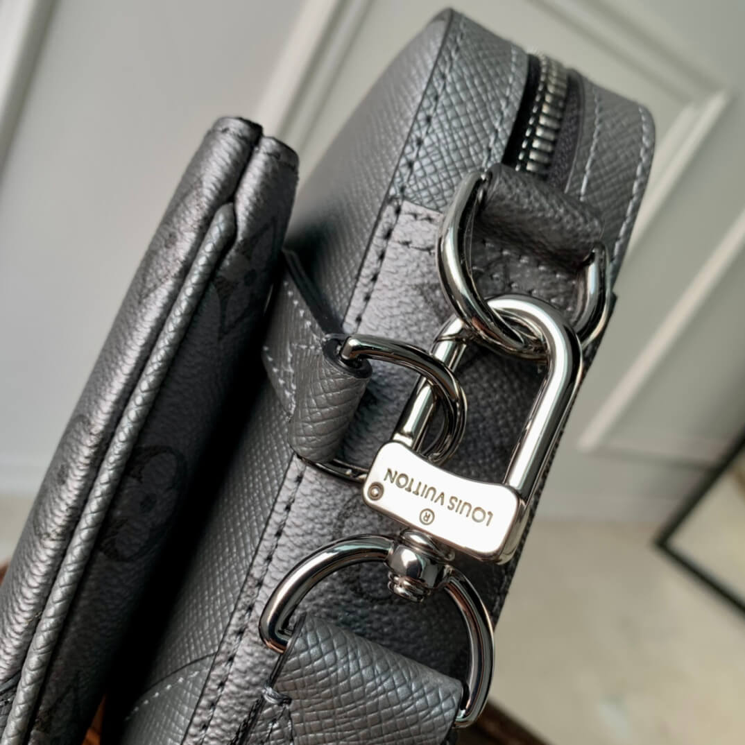 m69443 trio messenger pm sac plat 25cm silver shoulder bag cross body bags man bag mens bag