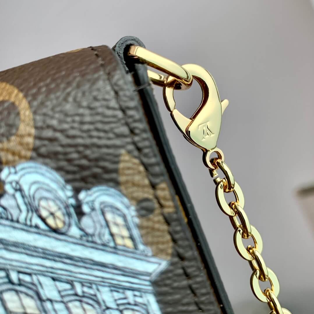 m81545 pochette felicie monogram 21cm myosotis pink