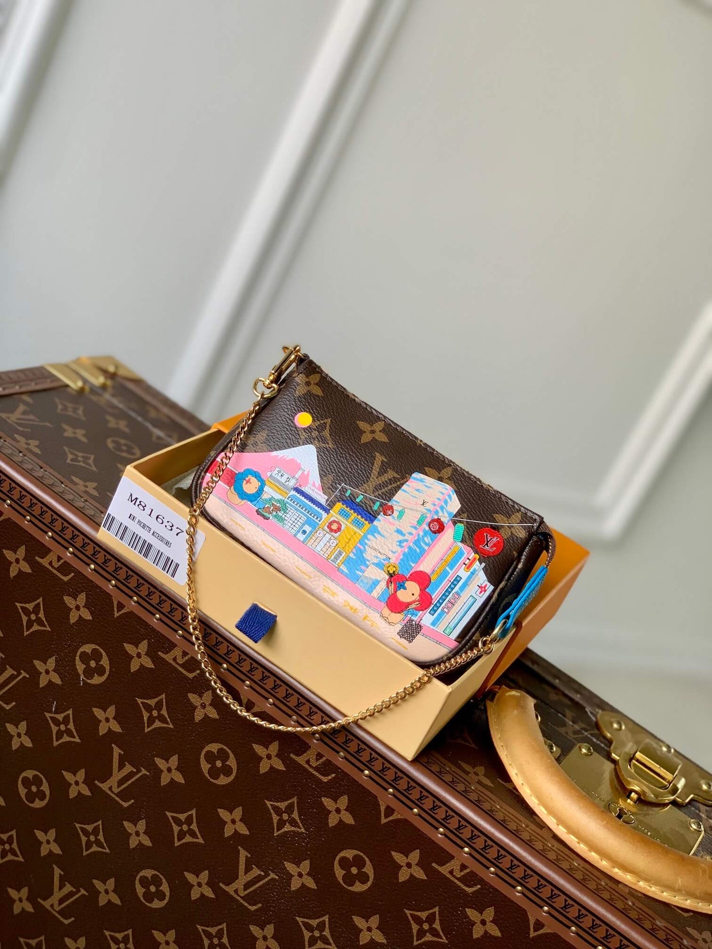 m81637 mini pochette accessoires monogram 15 5cm blue