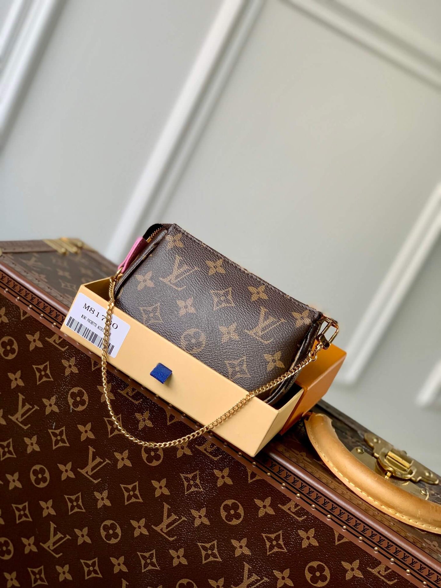 m81760 mini pochette accessoires monogram 15 5cm pink