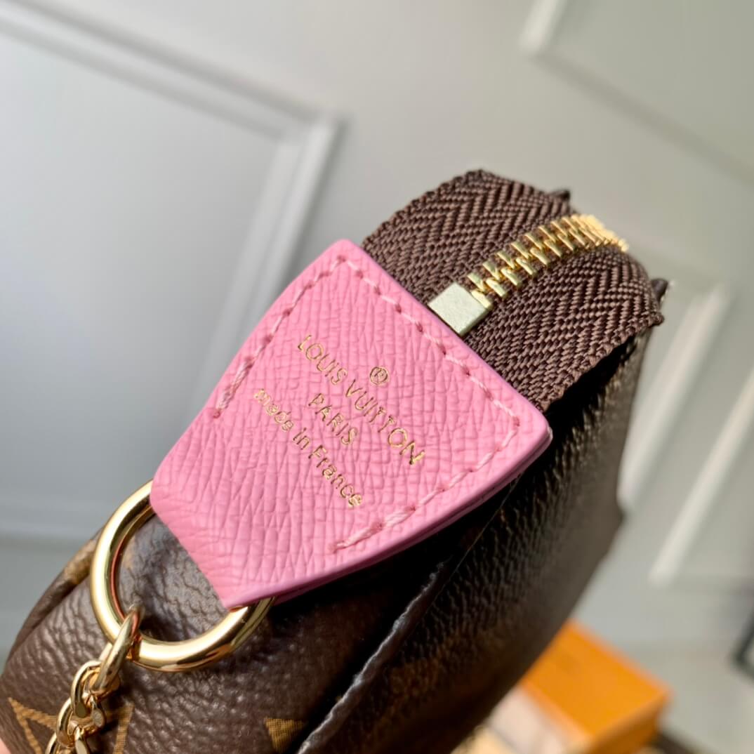 m81760 mini pochette accessoires monogram 15 5cm pink