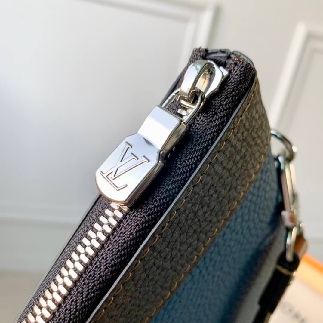 m81781 pochette to go 30cm blue full leather pochette to go taurillon mens bag man bag clutch bag