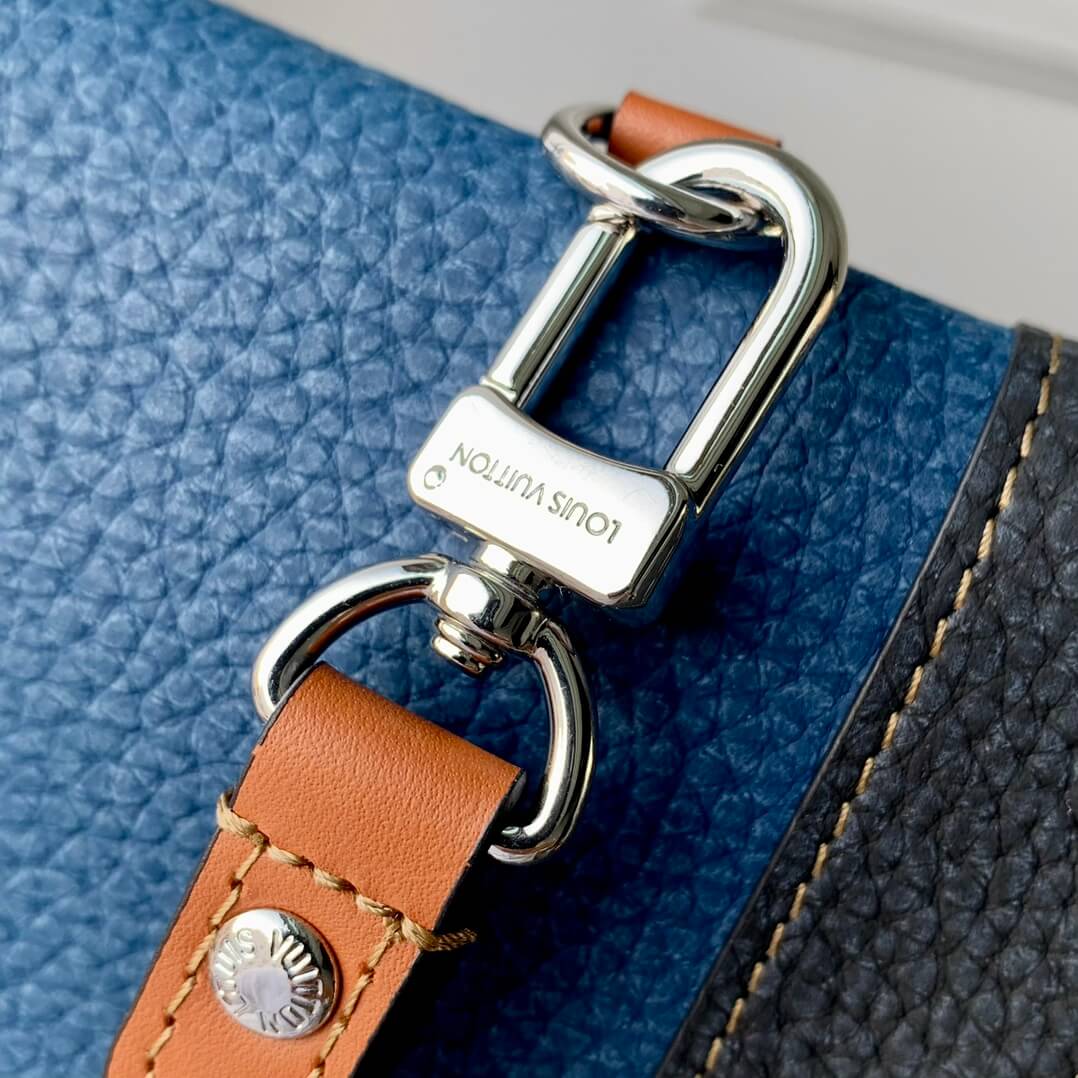 m81781 pochette to go 30cm blue full leather pochette to go taurillon mens bag man bag clutch bag