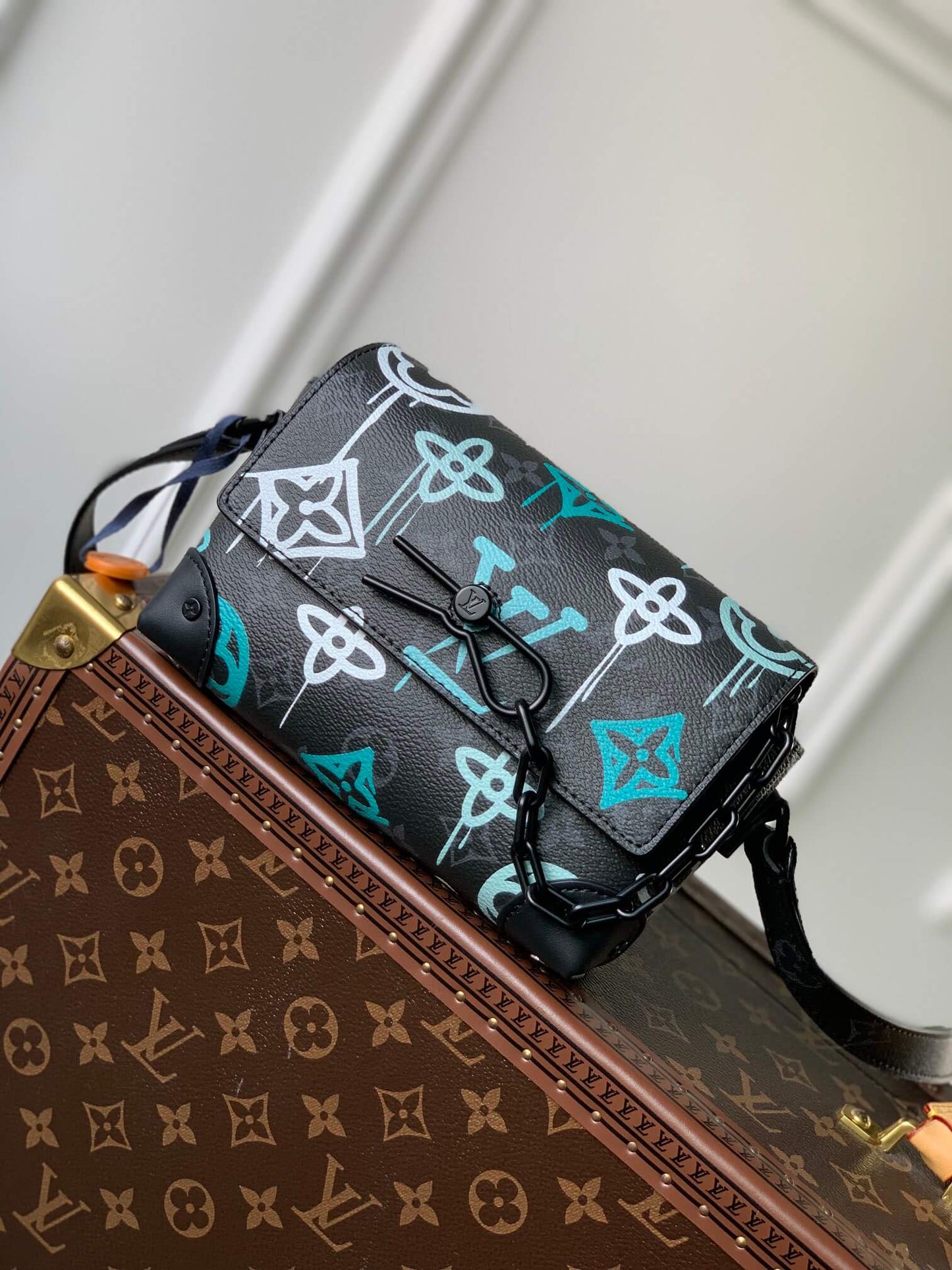 m81852 monogram taurillon steamer 18cm steamer shoulder bag cross body bags sac plat