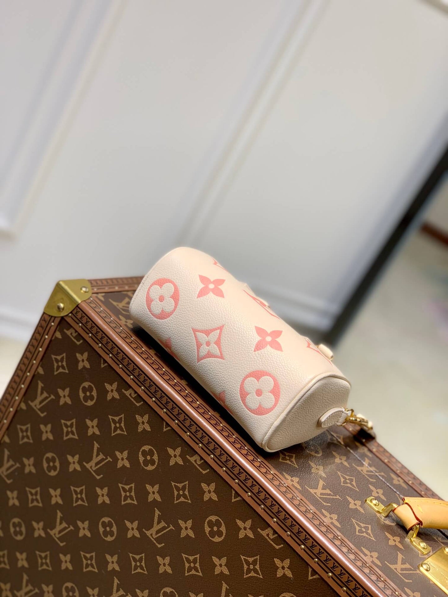 m81913 nano speedy monogram 16cm apricot monogram empreinte