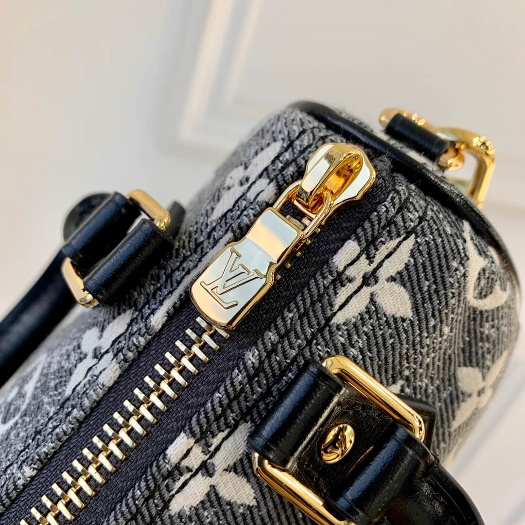 m82242 nano speedy monogram 16cm black jeans shoulder bag cross body bags handbag