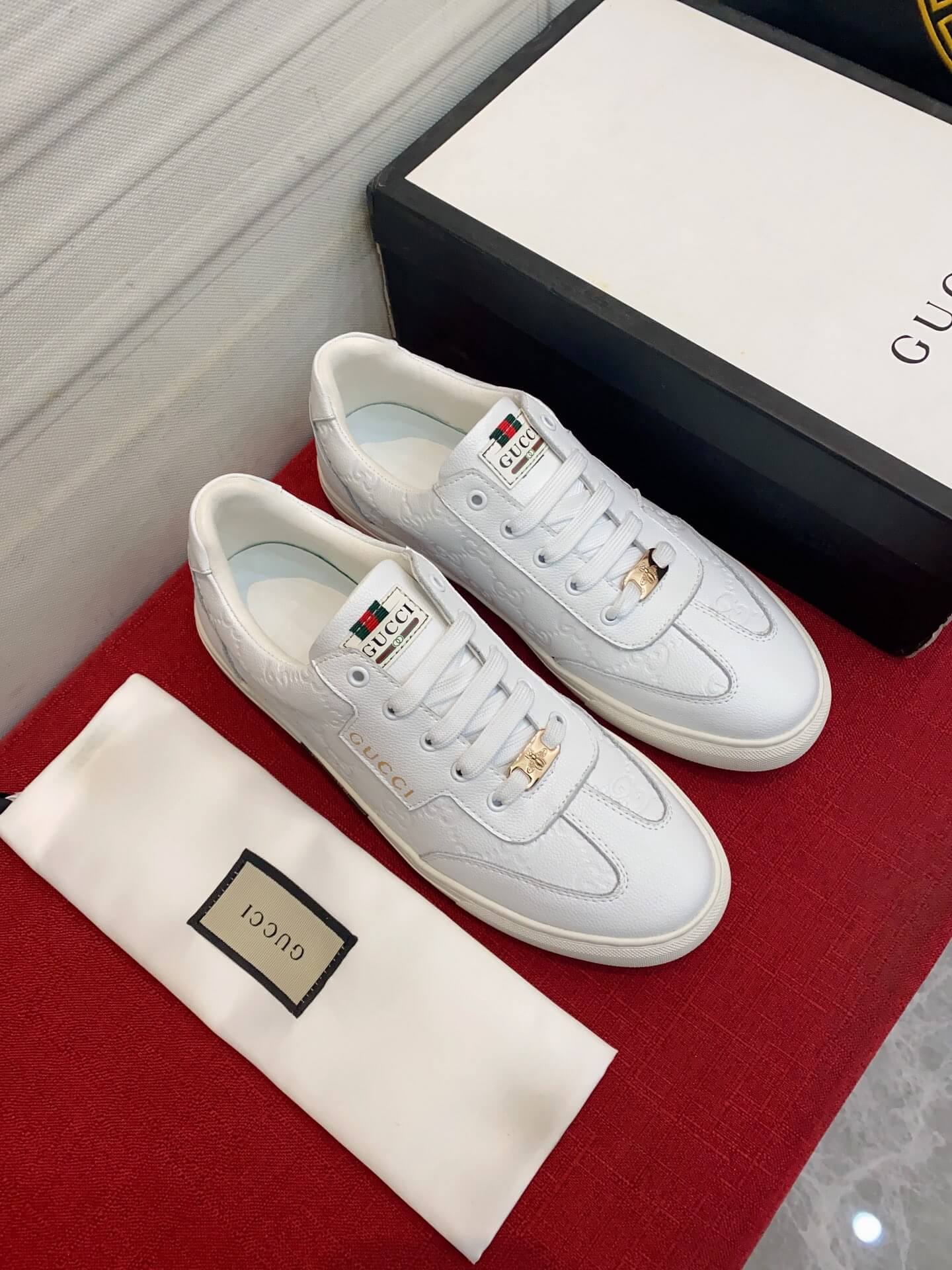 mens shoes gg casual korean style 38 44 mens size white 1