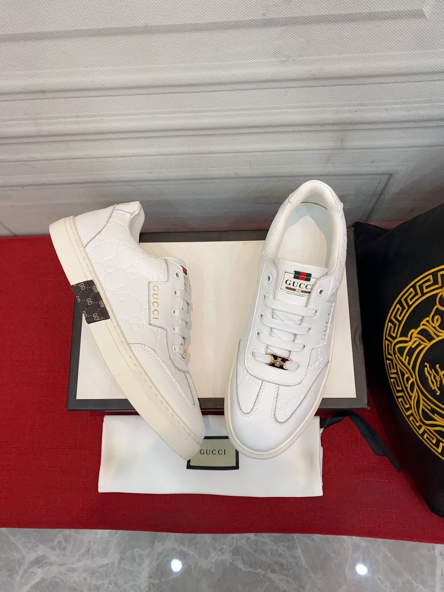 mens shoes gg casual korean style 38 44 mens size white 1