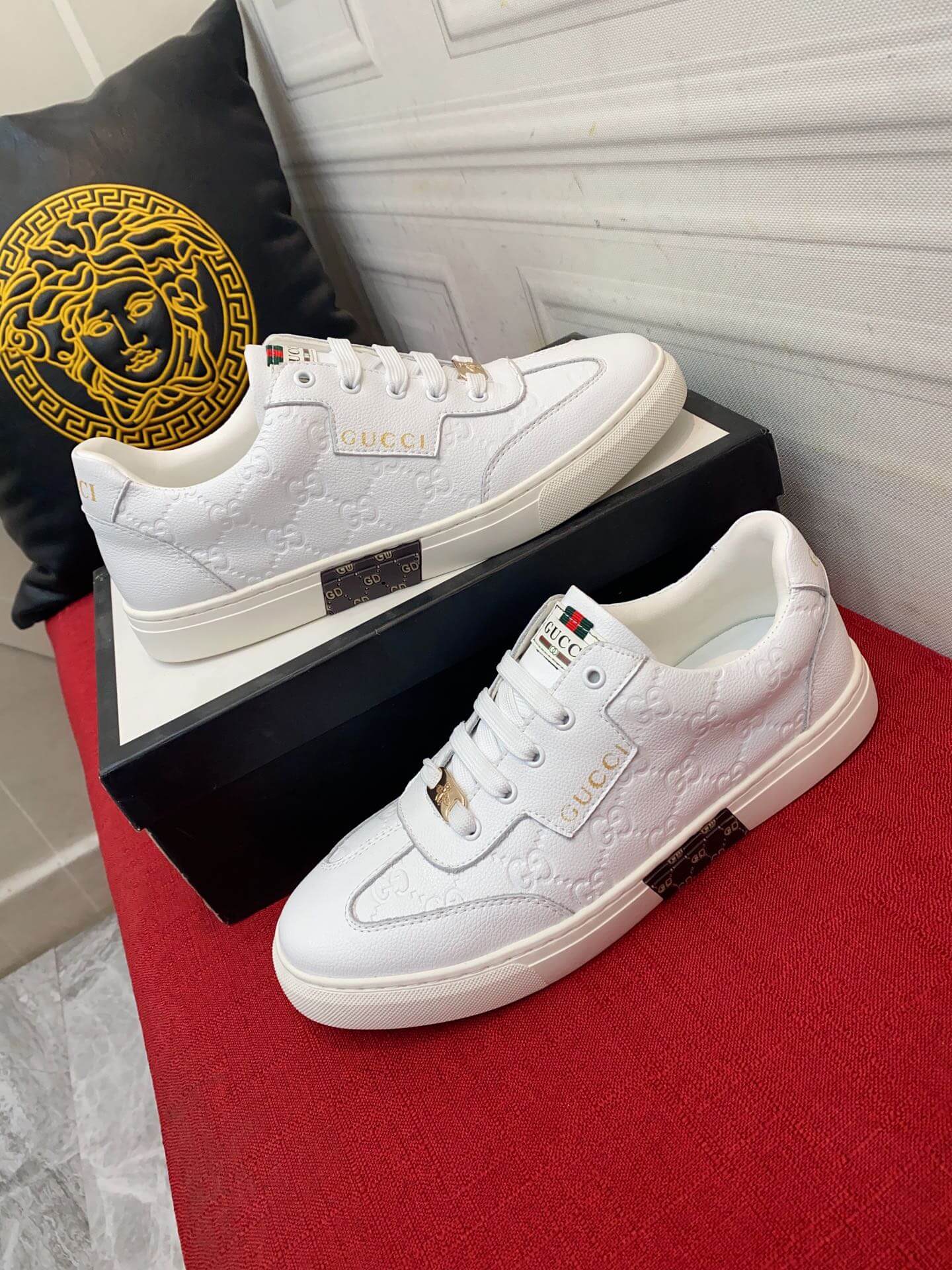 mens shoes gg casual korean style 38 44 mens size white 1