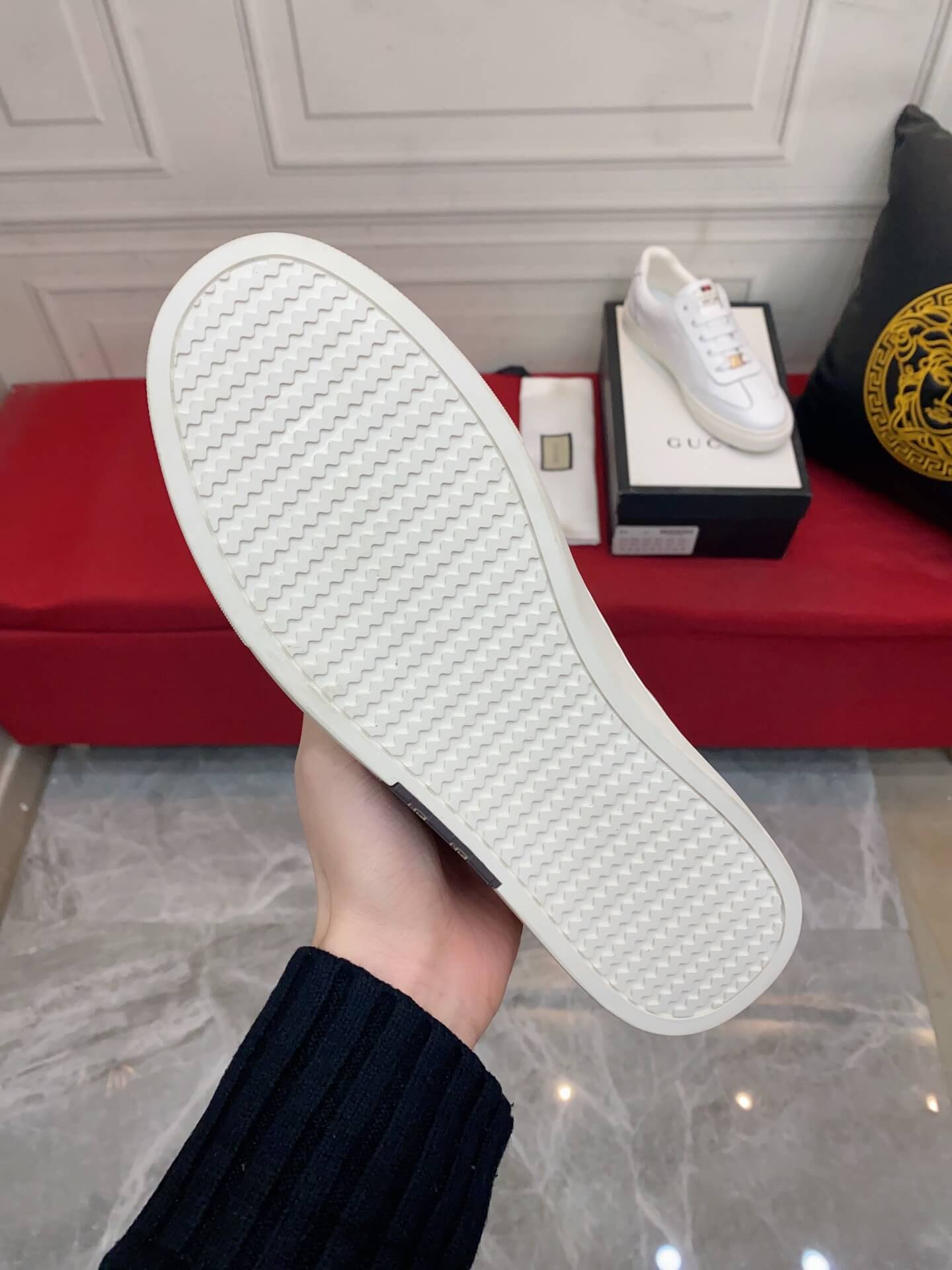 mens shoes gg casual korean style 38 44 mens size white 1