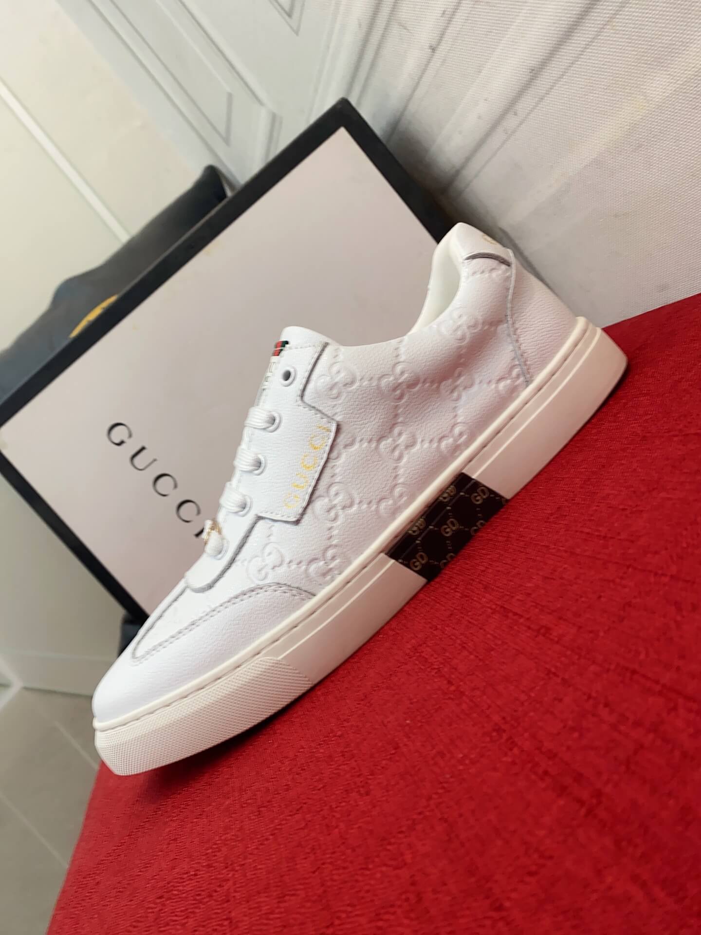 mens shoes gg casual korean style 38 44 mens size white 1