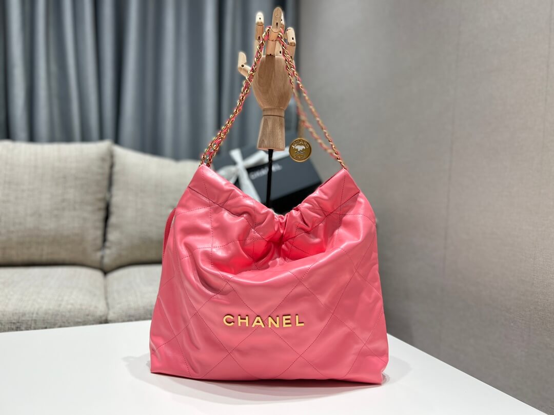 ?????????? mm calfskin and gold metal 39cm coral powder shoulder bag cross body bags