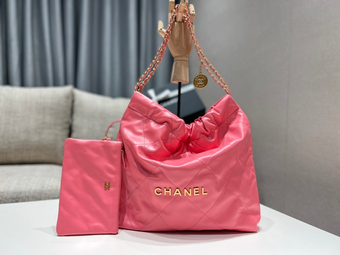 ?????????? mm calfskin and gold metal 39cm coral powder shoulder bag cross body bags