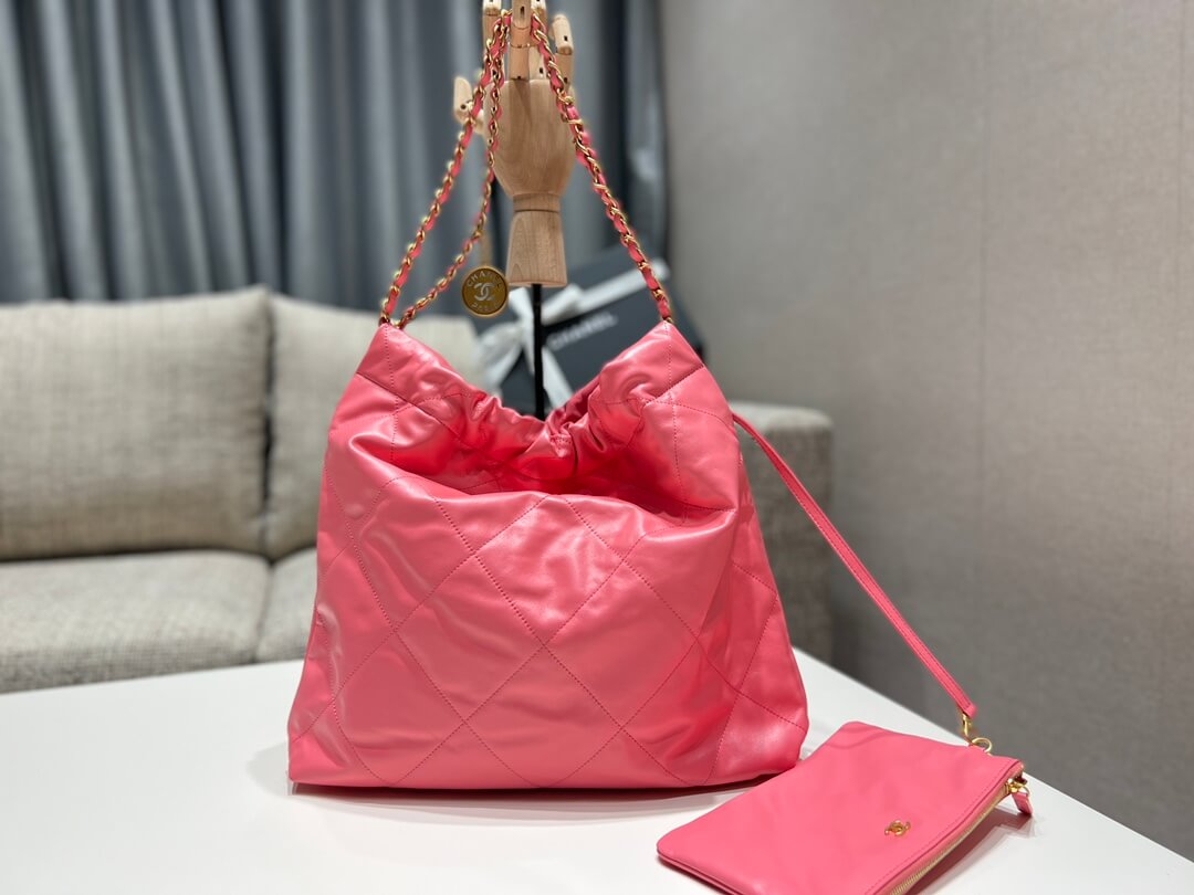 ?????????? mm calfskin and gold metal 39cm coral powder shoulder bag cross body bags
