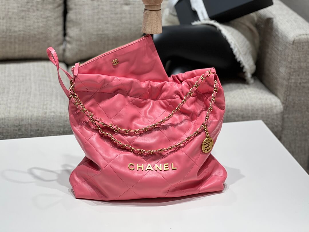 ?????????? mm calfskin and gold metal 39cm coral powder shoulder bag cross body bags