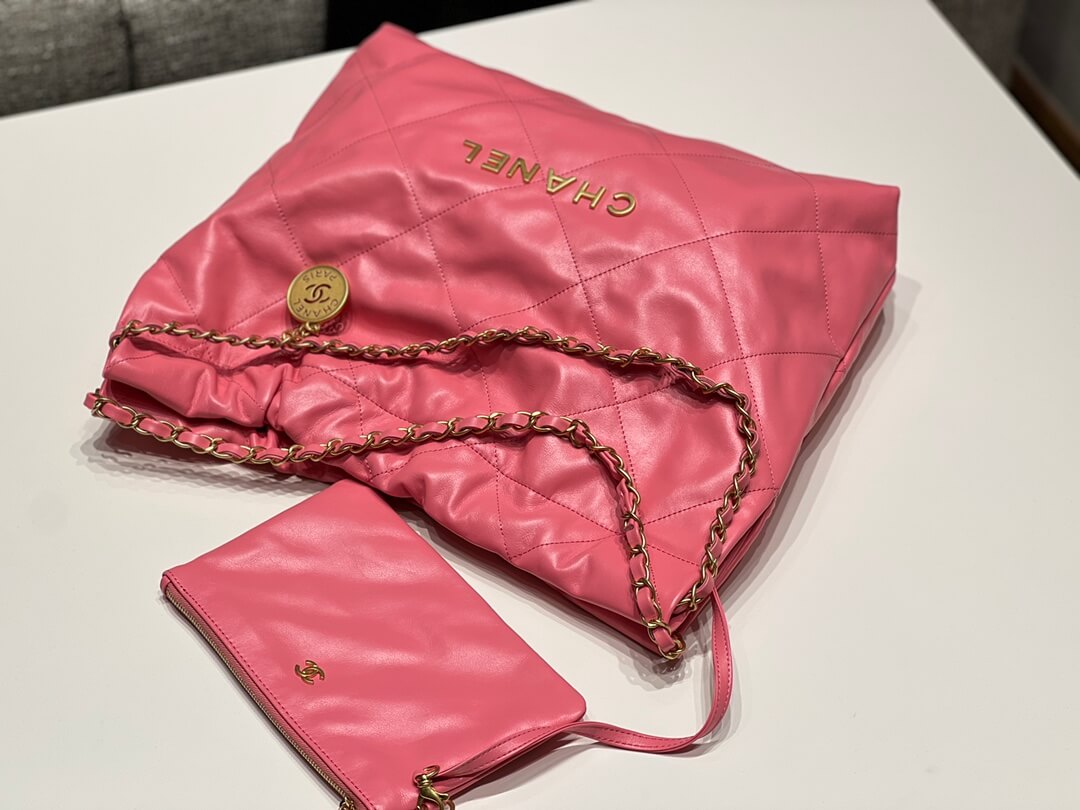 ?????????? mm calfskin and gold metal 39cm coral powder shoulder bag cross body bags