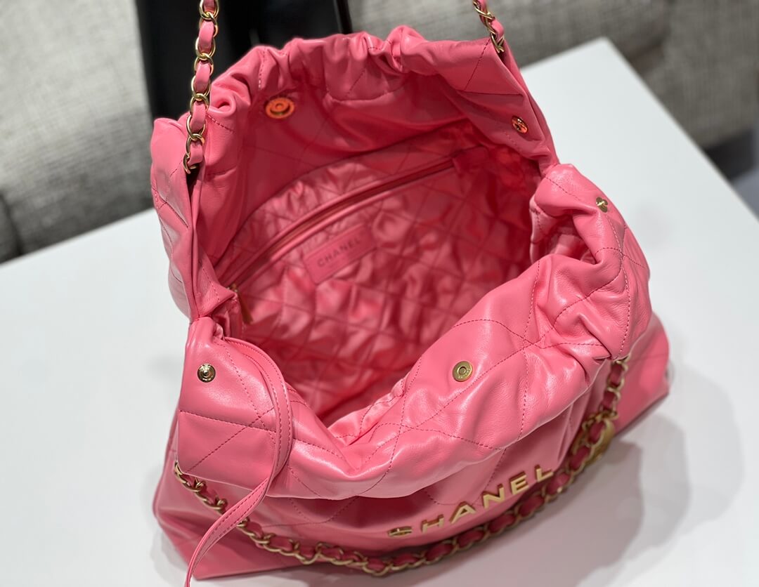 ?????????? mm calfskin and gold metal 39cm coral powder shoulder bag cross body bags