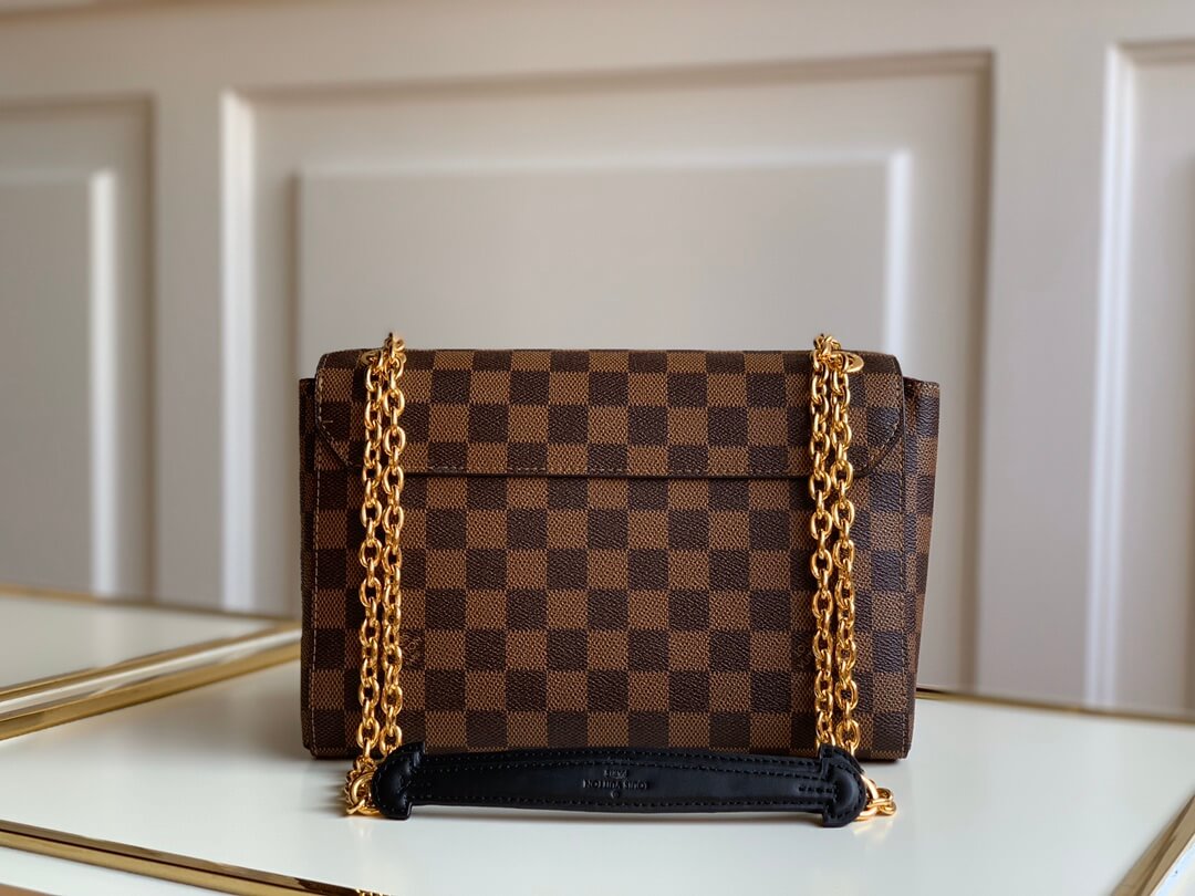 n40109 saint placide damier ebene maroon 25cm shoulder bag cross body bags