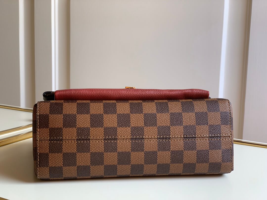 n40109 saint placide damier ebene maroon 25cm shoulder bag cross body bags