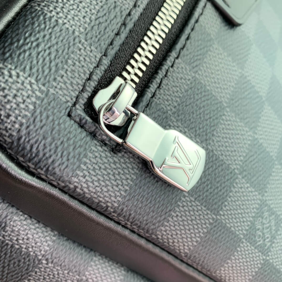 n40365 josh montsouris monogram macassar 32cm black damier coated canvas in graphite