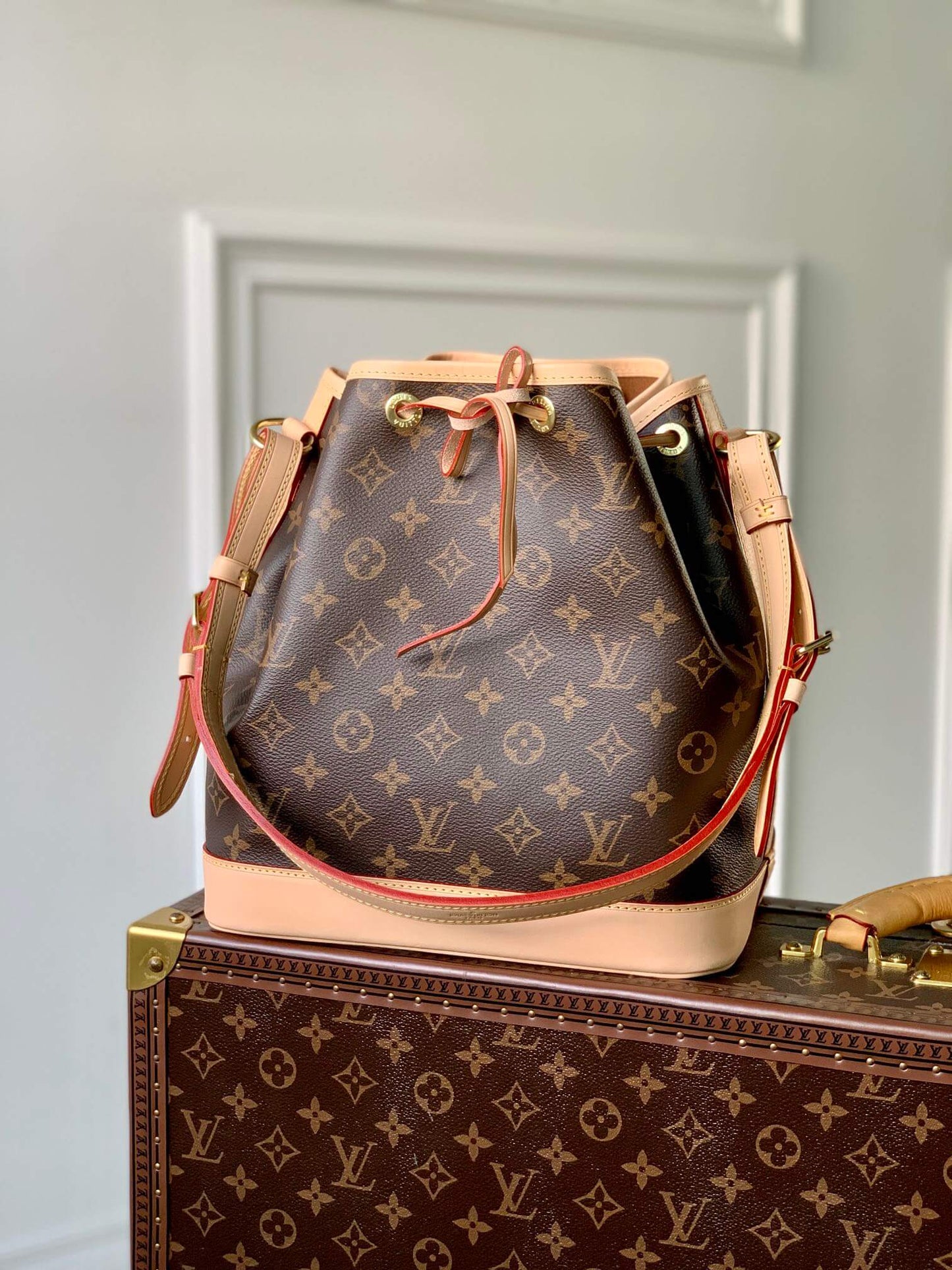 n40818 noe bb bucket bag monogram 27cm brown