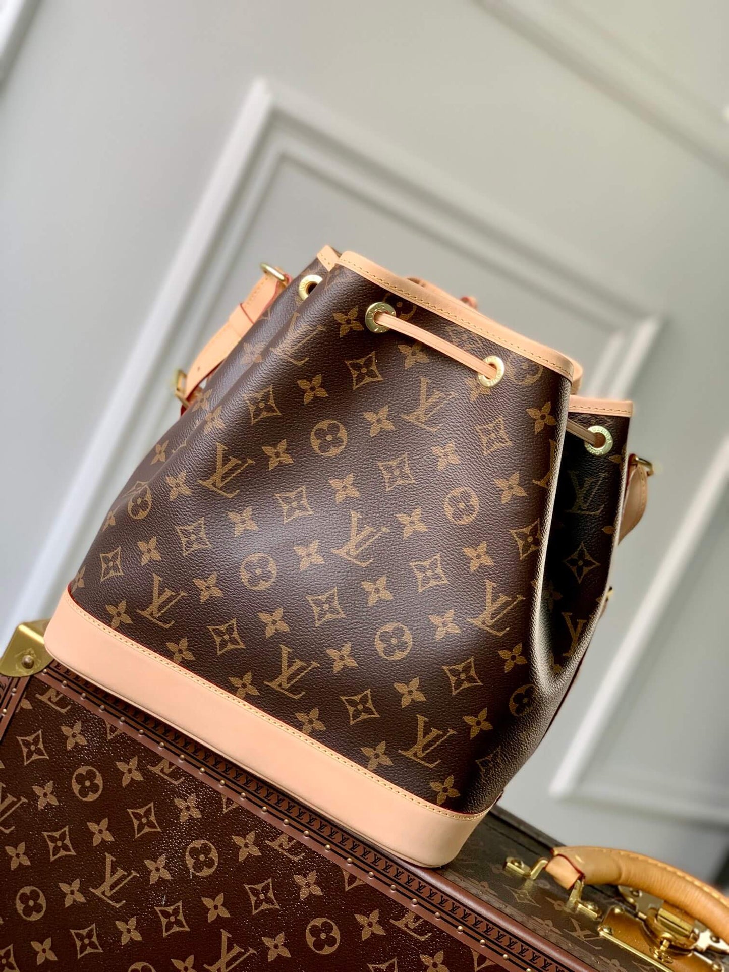 n40818 noe bb bucket bag monogram 27cm brown