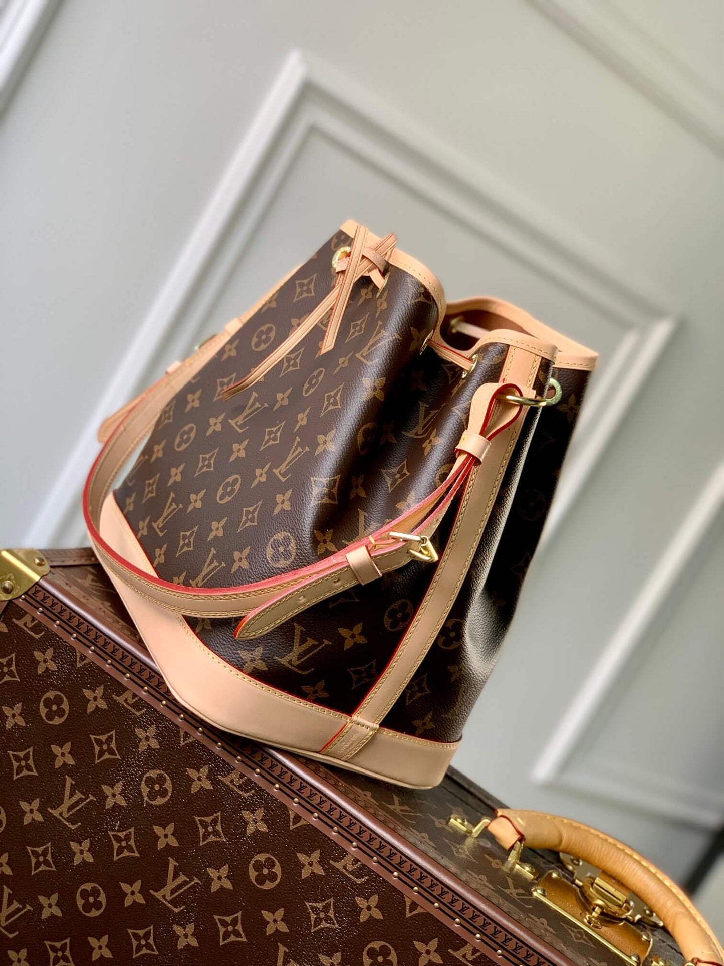 n40818 noe bb bucket bag monogram 27cm brown