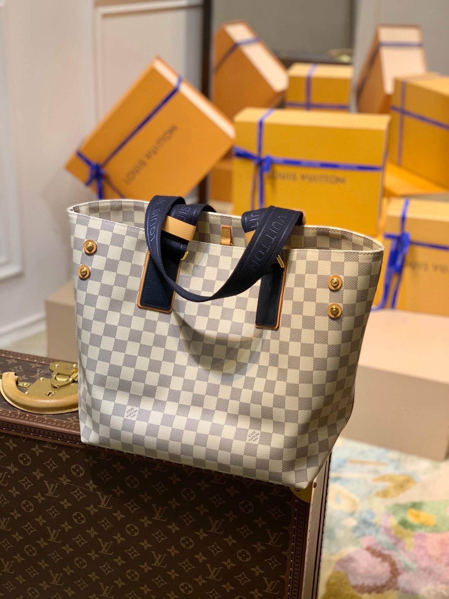 n41179 neverful neverfull damier 31cm white