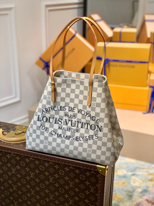 n41375 neverful neverfull damier 31cm white apricot