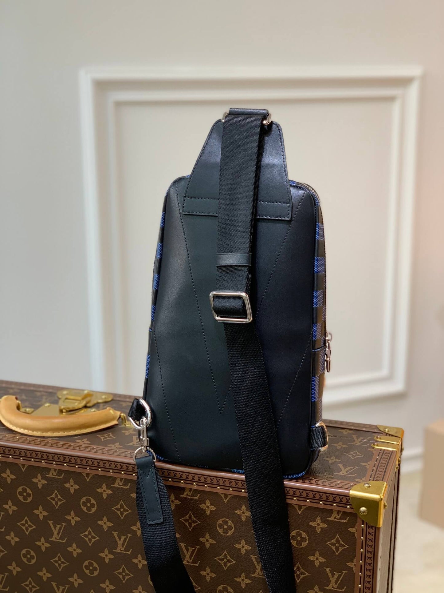 n50038 avenue damier infini 3d 20cm blue