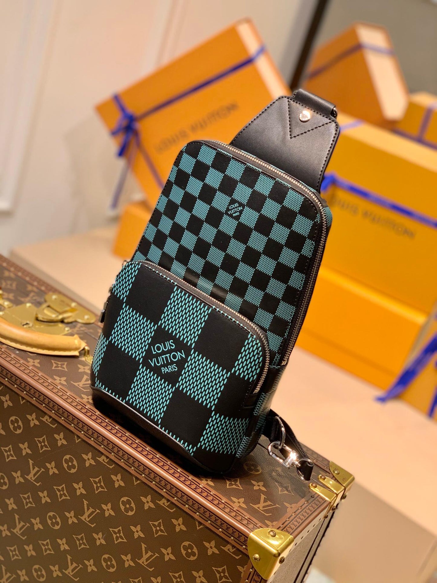 n50038 avenue damier infini 3d 20cm green