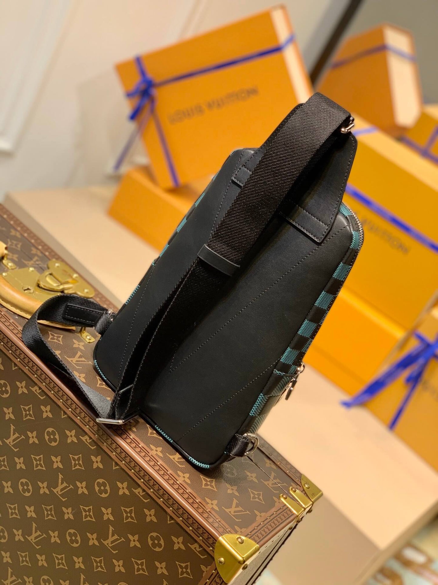 n50038 avenue damier infini 3d 20cm green