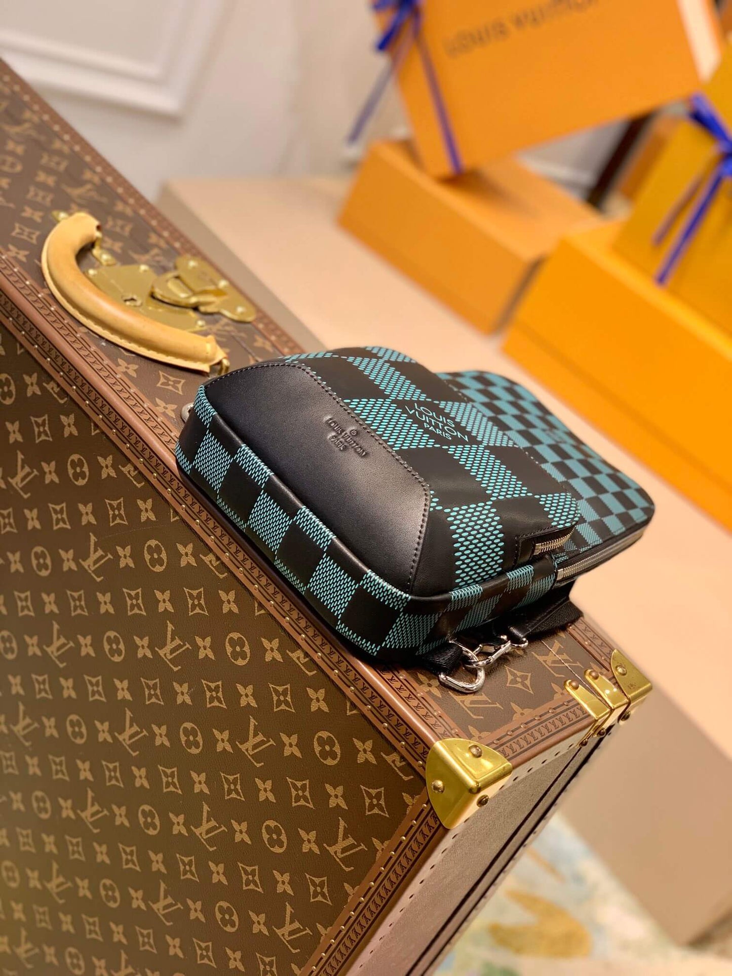 n50038 avenue damier infini 3d 20cm green