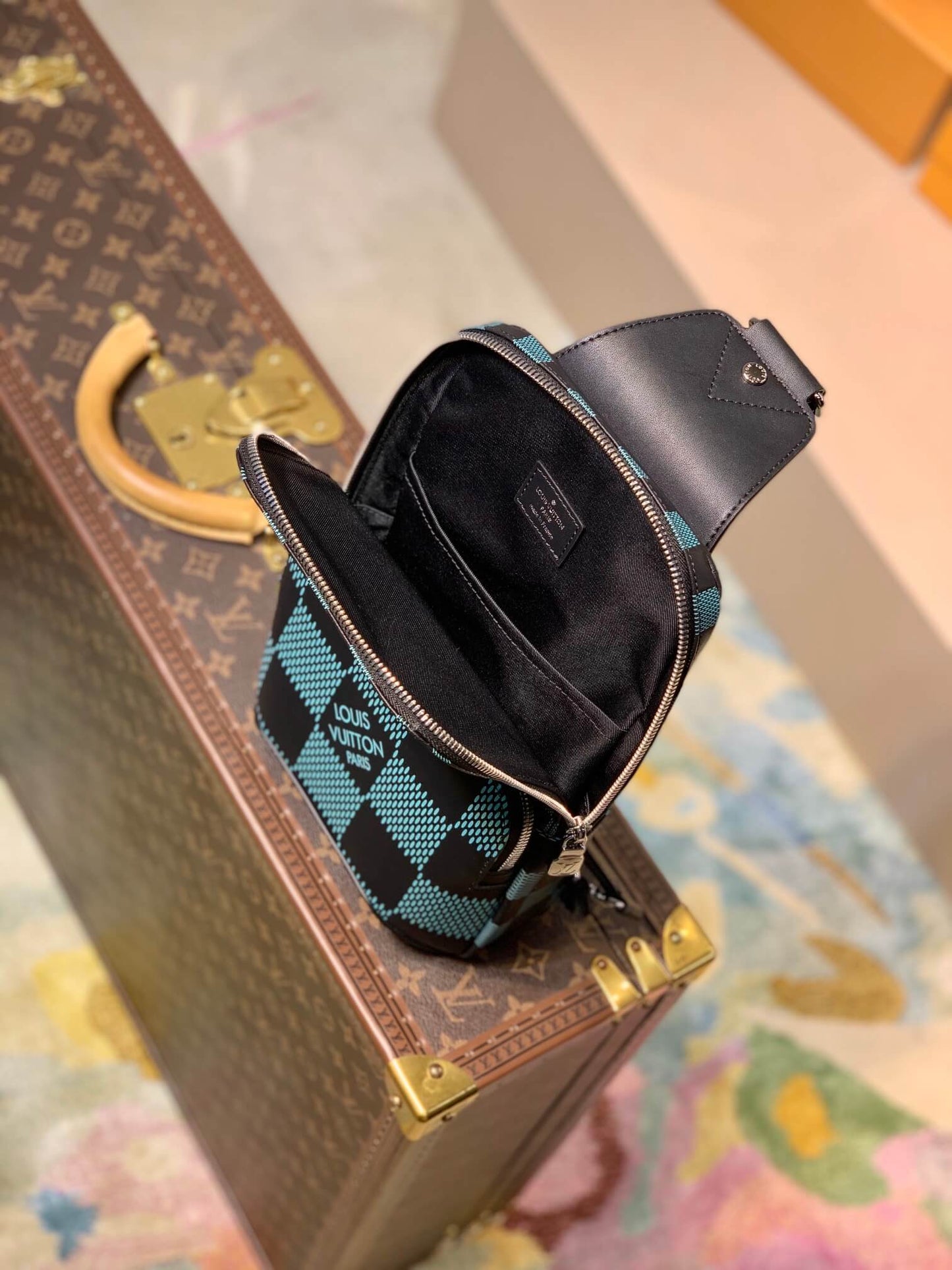 n50038 avenue damier infini 3d 20cm green